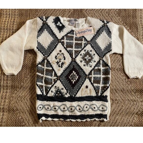 Vtg. Dead Stock Huntington Ridge Hand Knitted Sweater Size Small - Picture 1 of 7